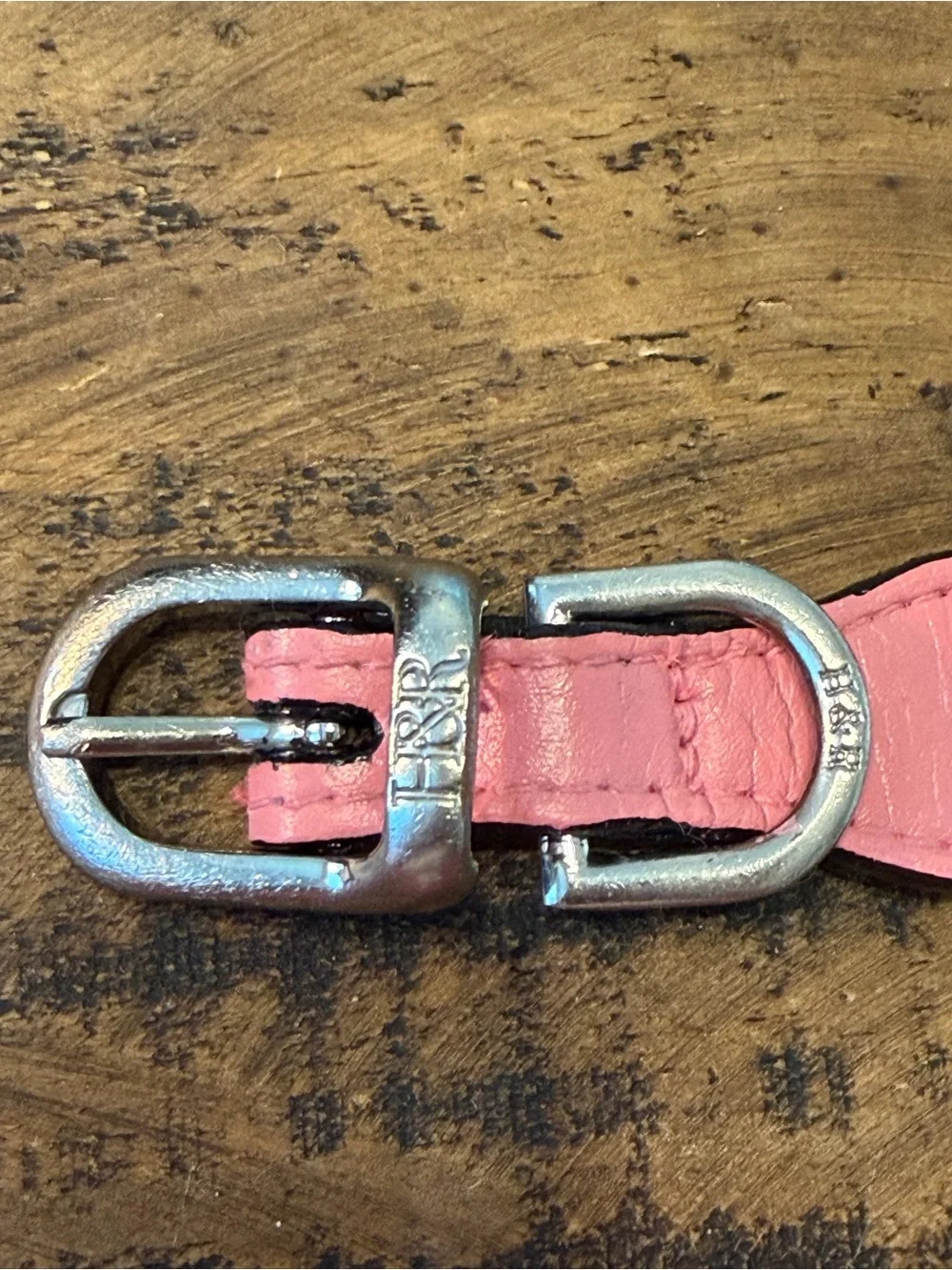 Pink Leather Collar & Leash
